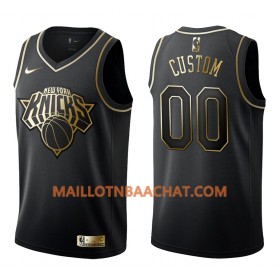 Maillot NBA New York Knicks Personnalisable Nike Noir Golden Edition Swingman - Homme